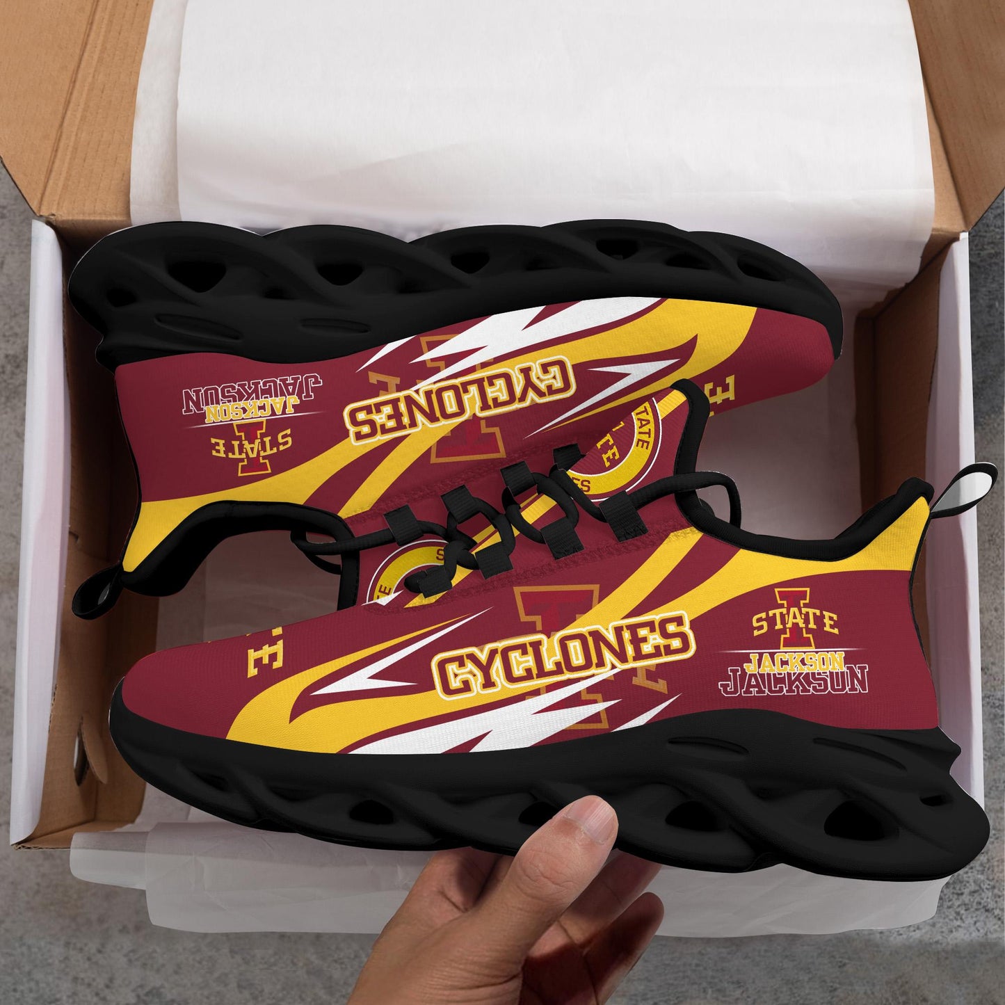 Ideafootwear Iowa State Cyclones Max Soul Shoes Sneakers For Men And Women