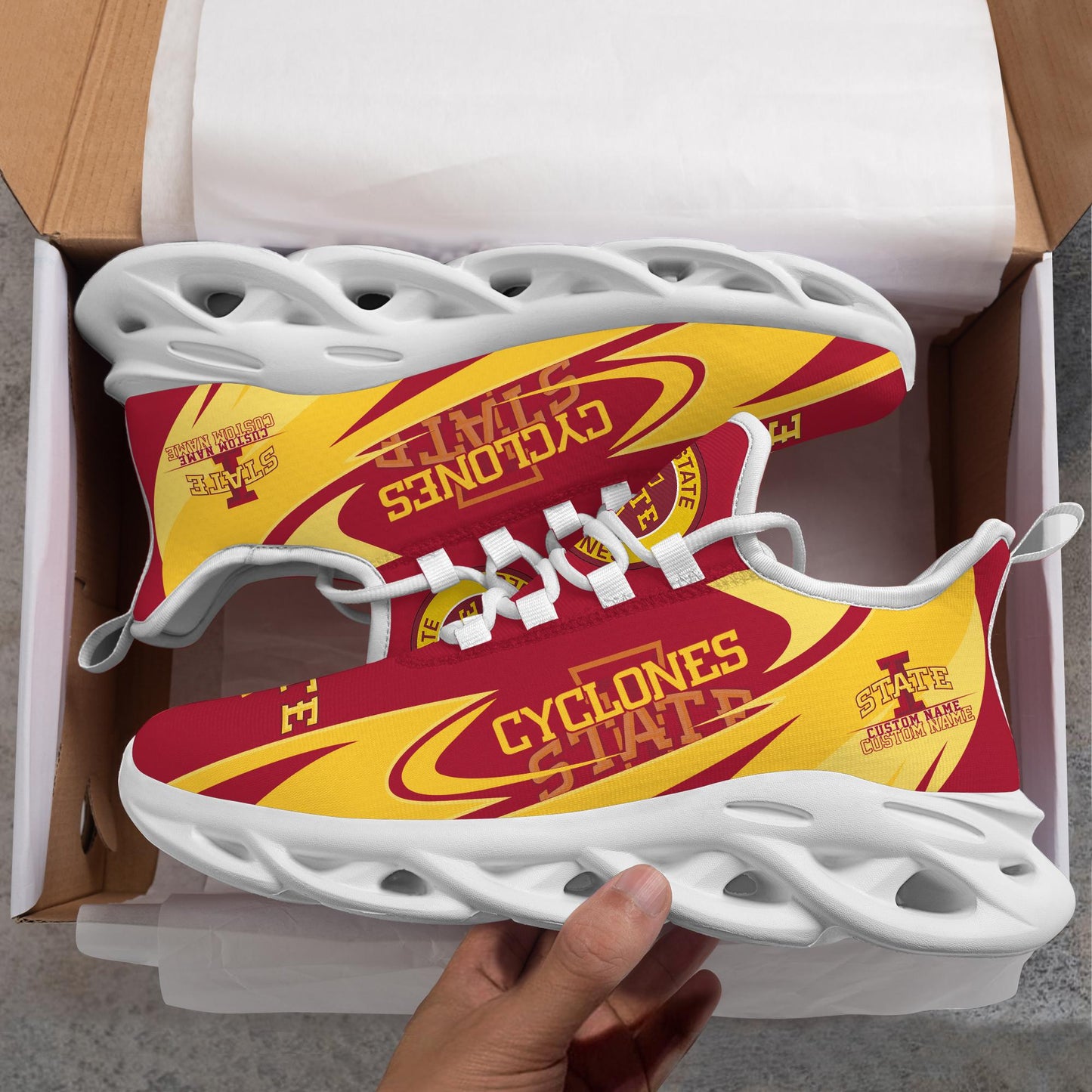 Ideafootwear Iowa State Cyclones Max Soul Shoes Sneakers For Men And Women