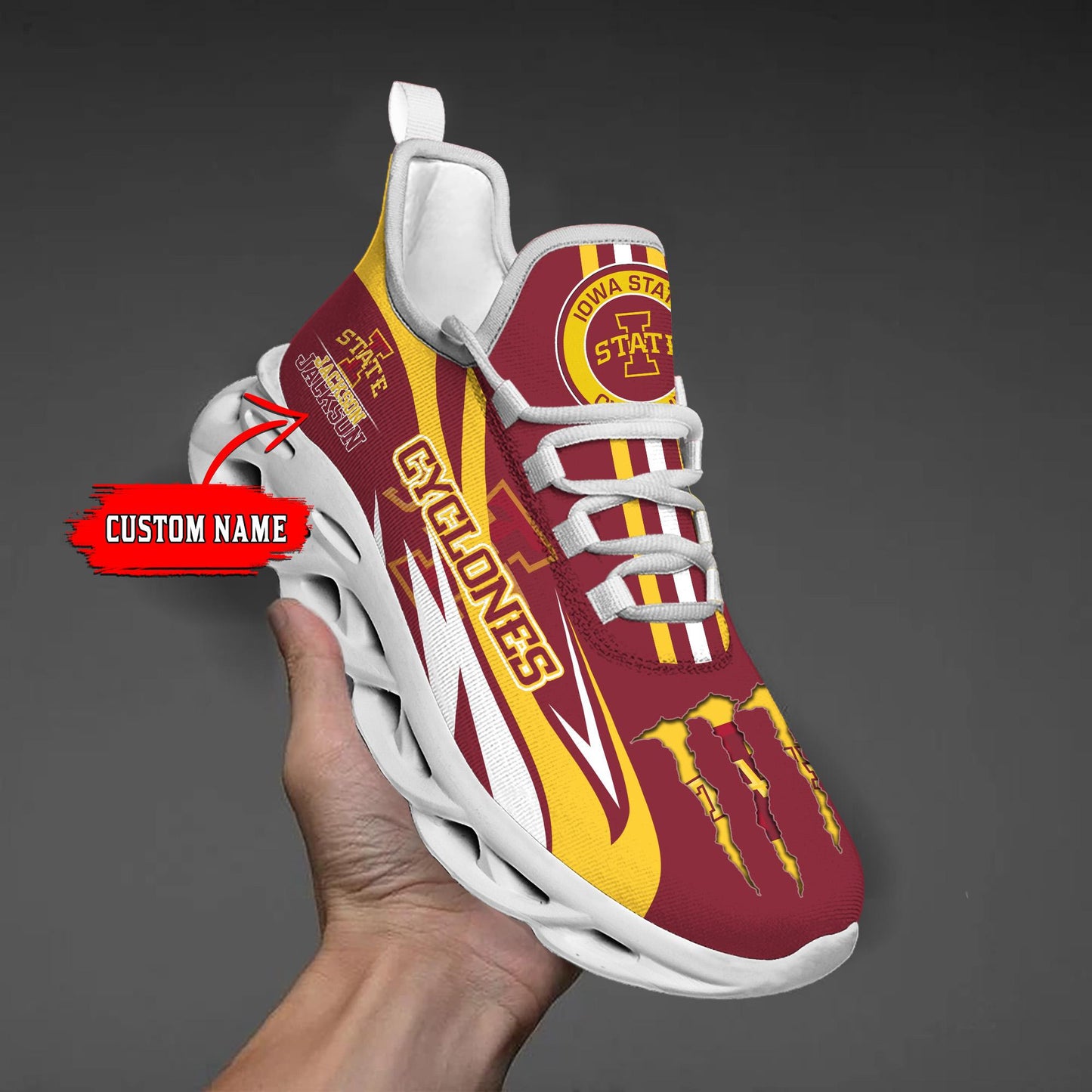 Ideafootwear Iowa State Cyclones Max Soul Shoes Sneakers For Men And Women