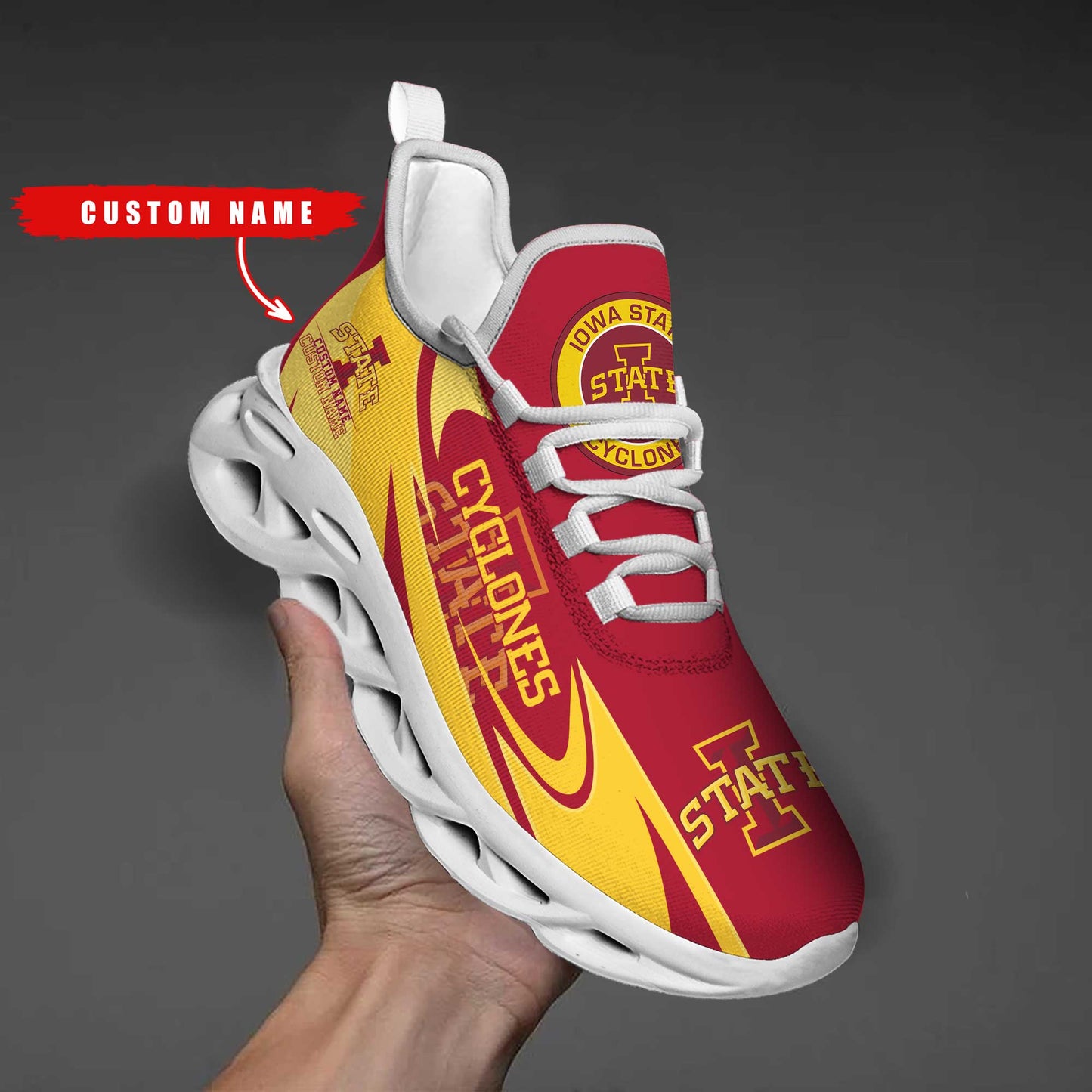 Ideafootwear Iowa State Cyclones Max Soul Shoes Sneakers For Men And Women