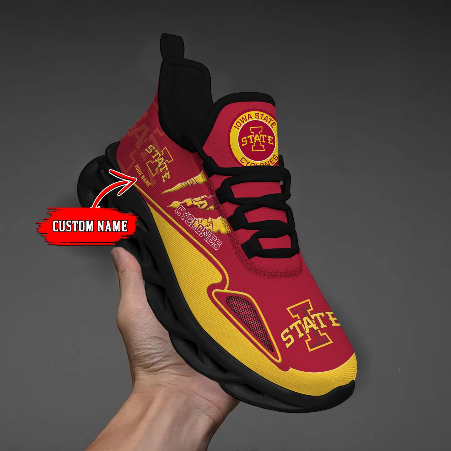 Ideafootwear Iowa State Cyclones Max Soul Shoes Sneakers For Men And Women