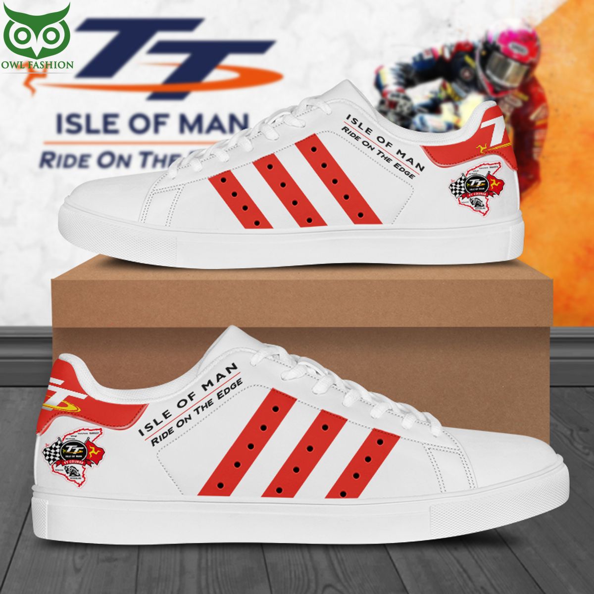 Ideafootwear Isle of Man TT Skate Stan Shoes Sneakes For Men And Women
