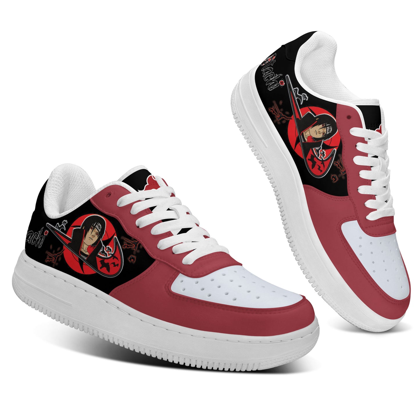 Ideafootwear Itachi Uchiha Air Low-Top Sneakers Shoes For Men And Women