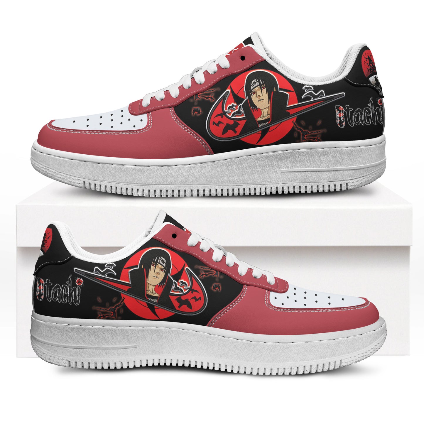 Ideafootwear Itachi Uchiha Air Low-Top Sneakers Shoes For Men And Women