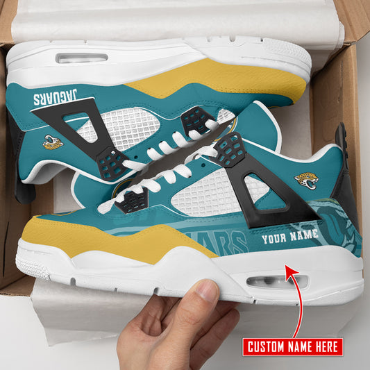 Ideafootwear Jacksonville Jaguars AJ4 Sneakers Shoes For Men And Women