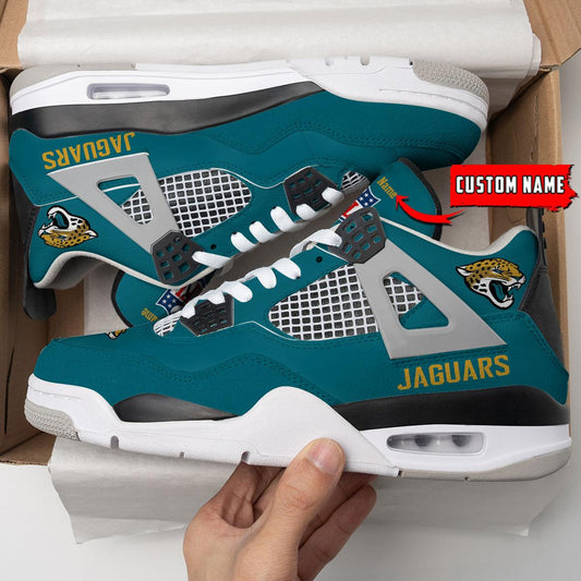 Ideafootwear Jacksonville Jaguars AJ4 Sneakers Shoes For Men And Women