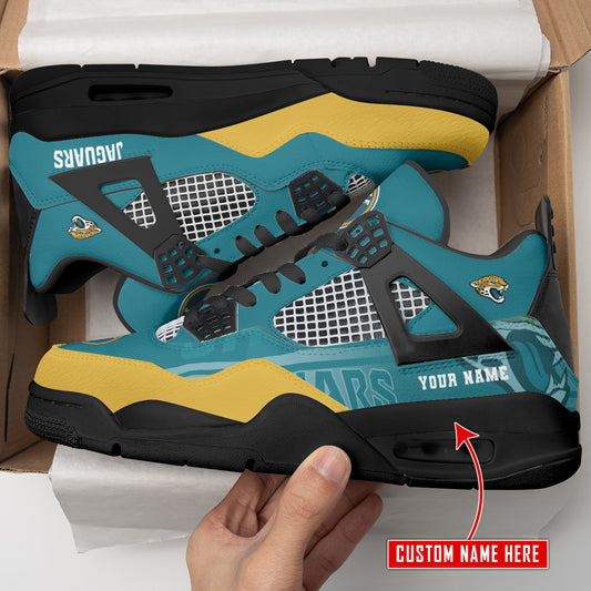 Ideafootwear Jacksonville Jaguars AJ4 Sneakers Shoes For Men And Women