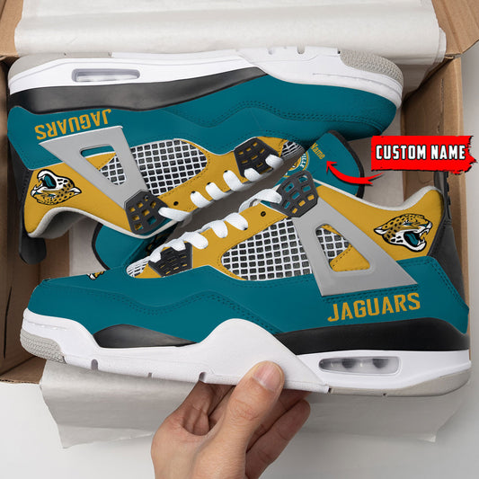 Ideafootwear Jacksonville Jaguars AJ4 Sneakers Shoes For Men And Women