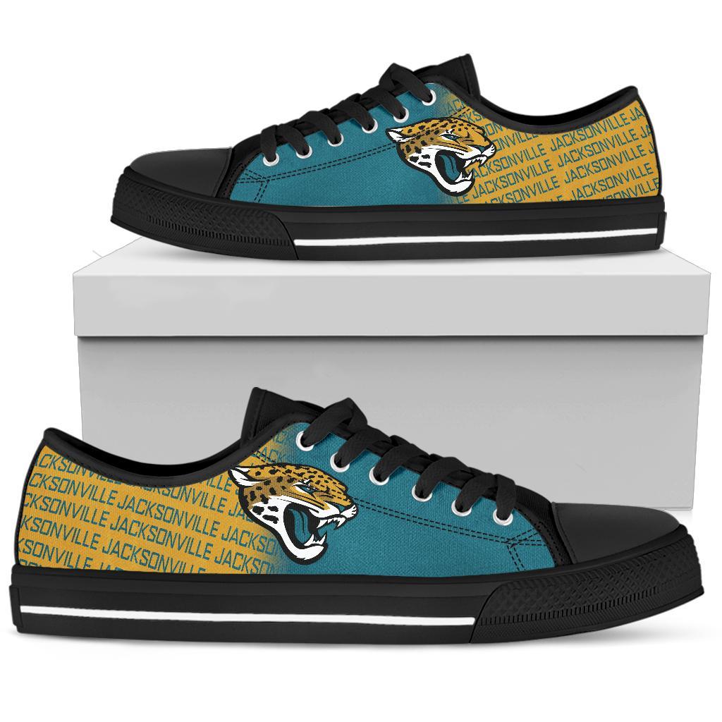 Ideafootwear Jacksonville Jaguars Low Top Canvas Sneakers Shoes For Men And Women