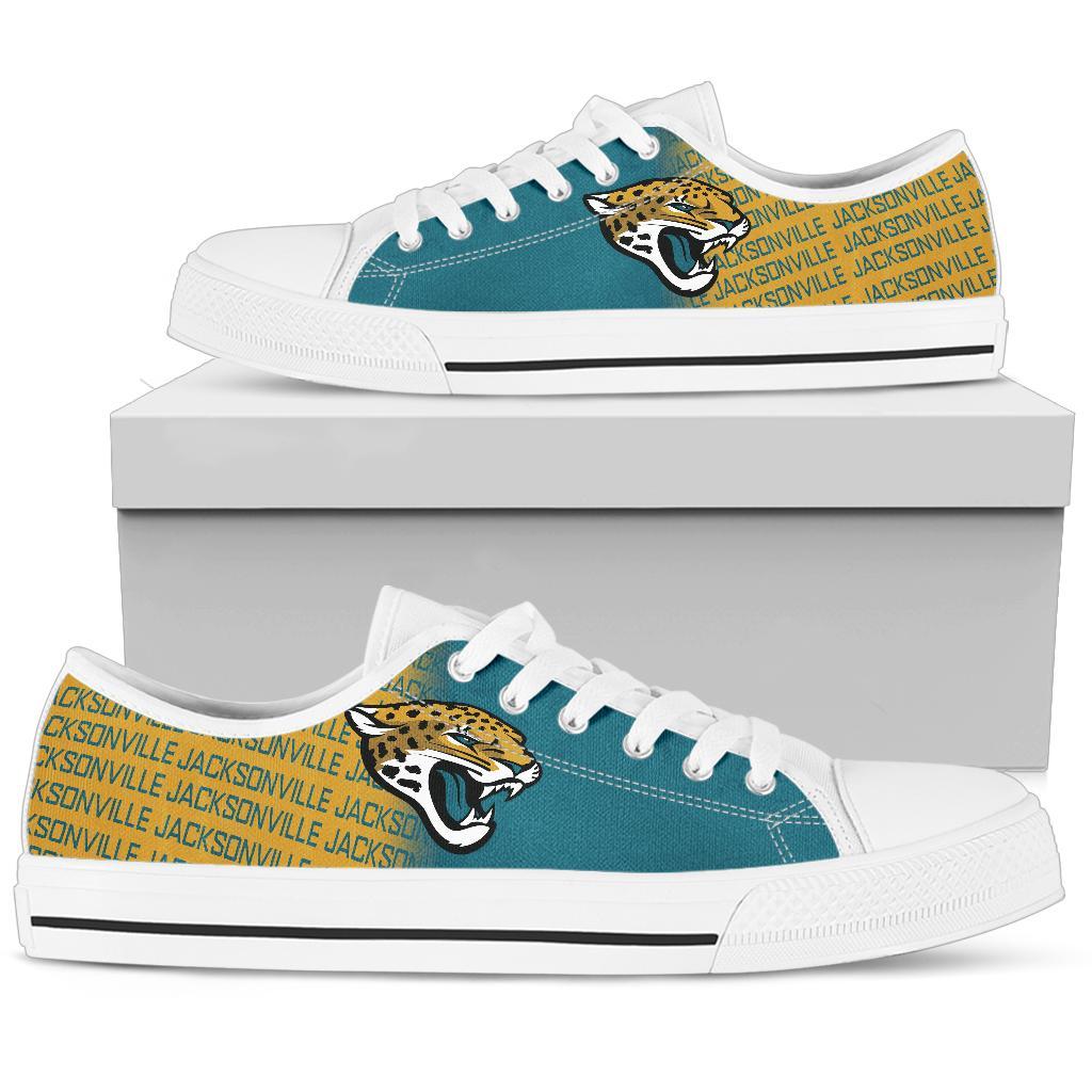 Ideafootwear Jacksonville Jaguars Low Top Canvas Sneakers Shoes For Men And Women