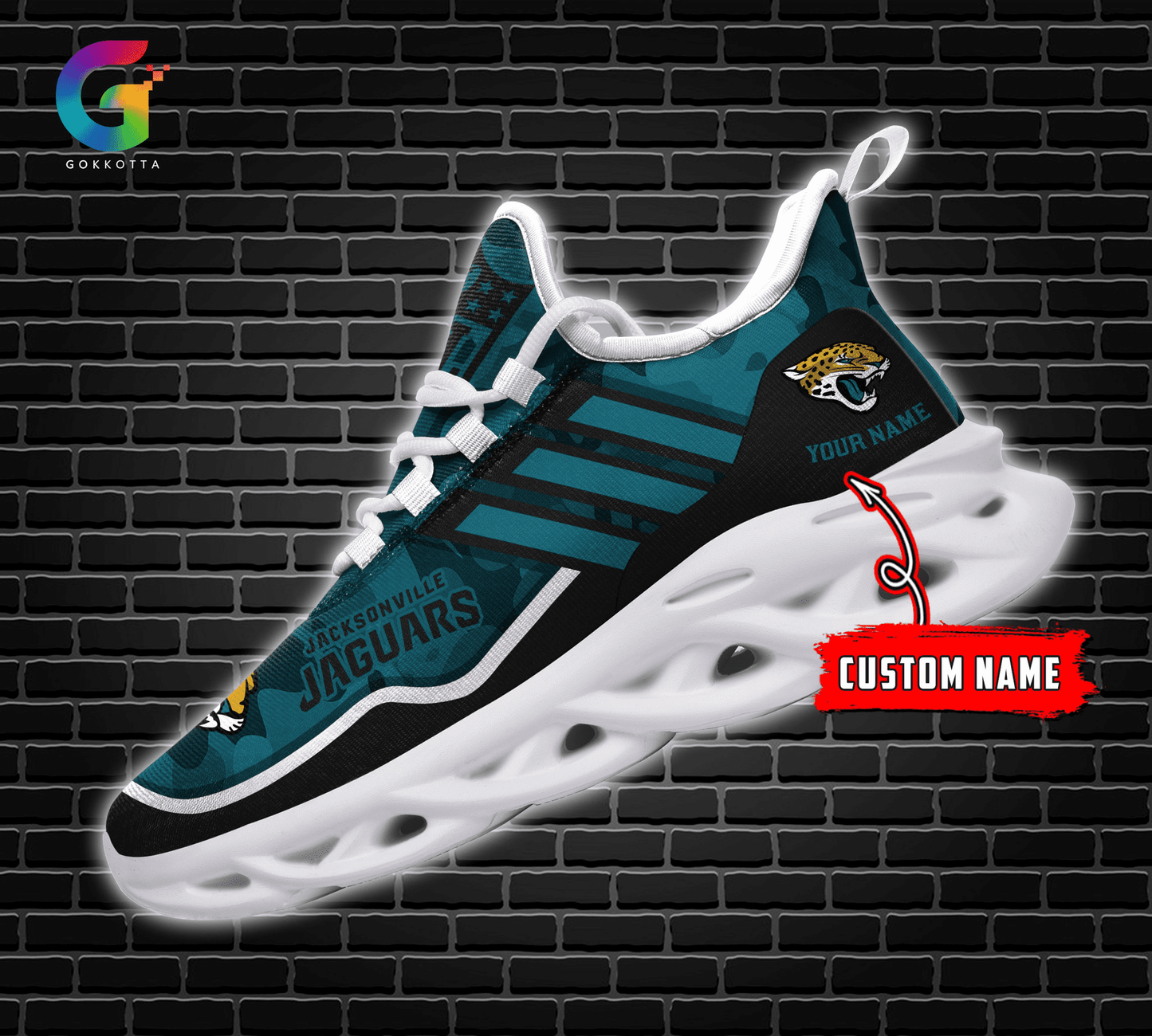 Ideafootwear Jacksonville Jaguars Max Soul Shoes Sneakers For Men And Women