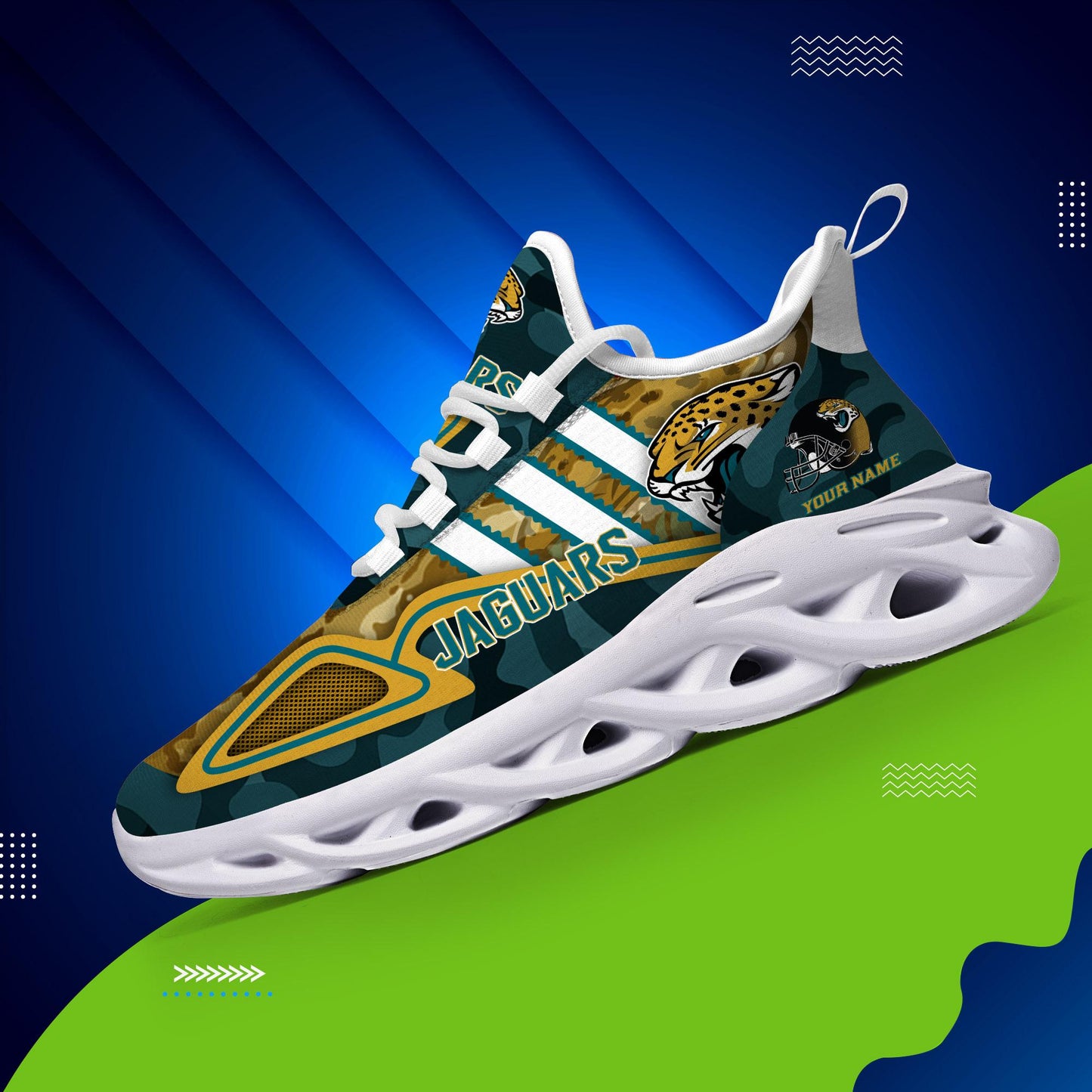Ideafootwear Jacksonville Jaguars Max Soul Shoes Sneakers For Men And Women