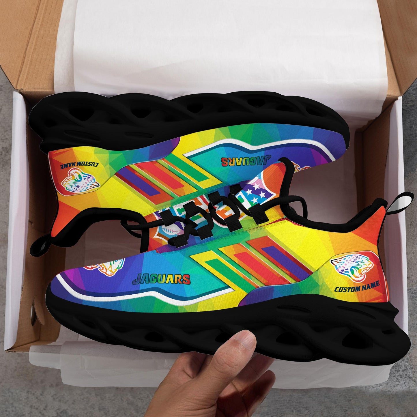 Ideafootwear Jacksonville Jaguars Max Soul Shoes Sneakers For Men And Women