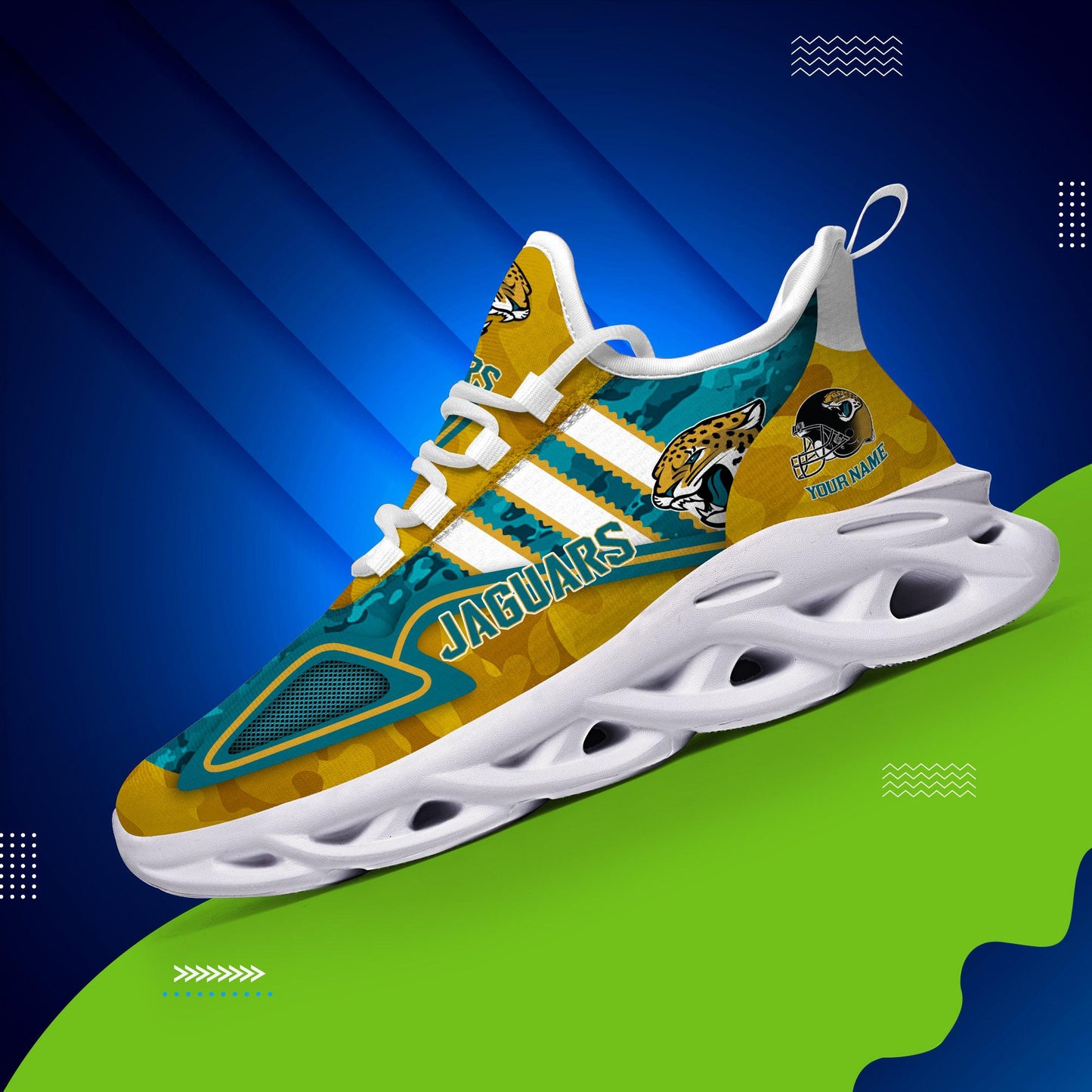 Ideafootwear Jacksonville Jaguars Max Soul Shoes Sneakers For Men And Women