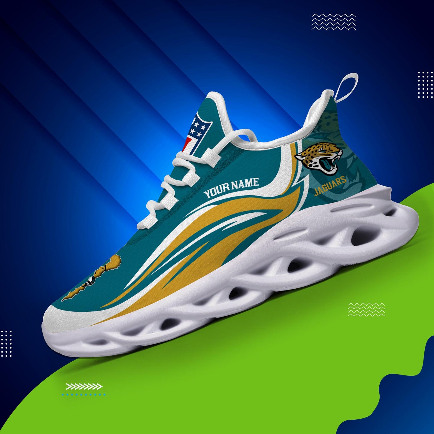 Ideafootwear Jacksonville Jaguars Max Soul Shoes Sneakers For Men And Women