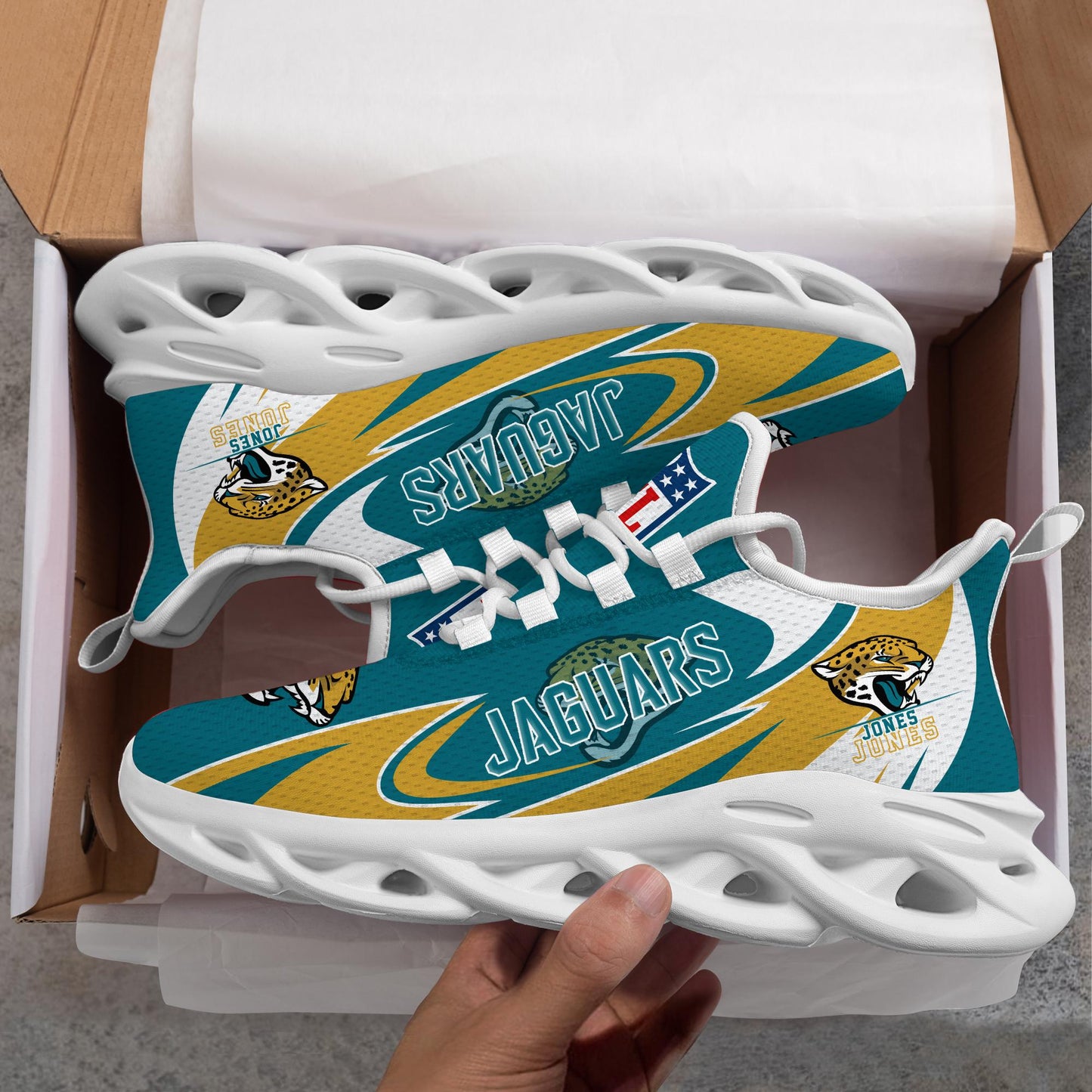 Ideafootwear Jacksonville Jaguars Max Soul Shoes Sneakers For Men And Women