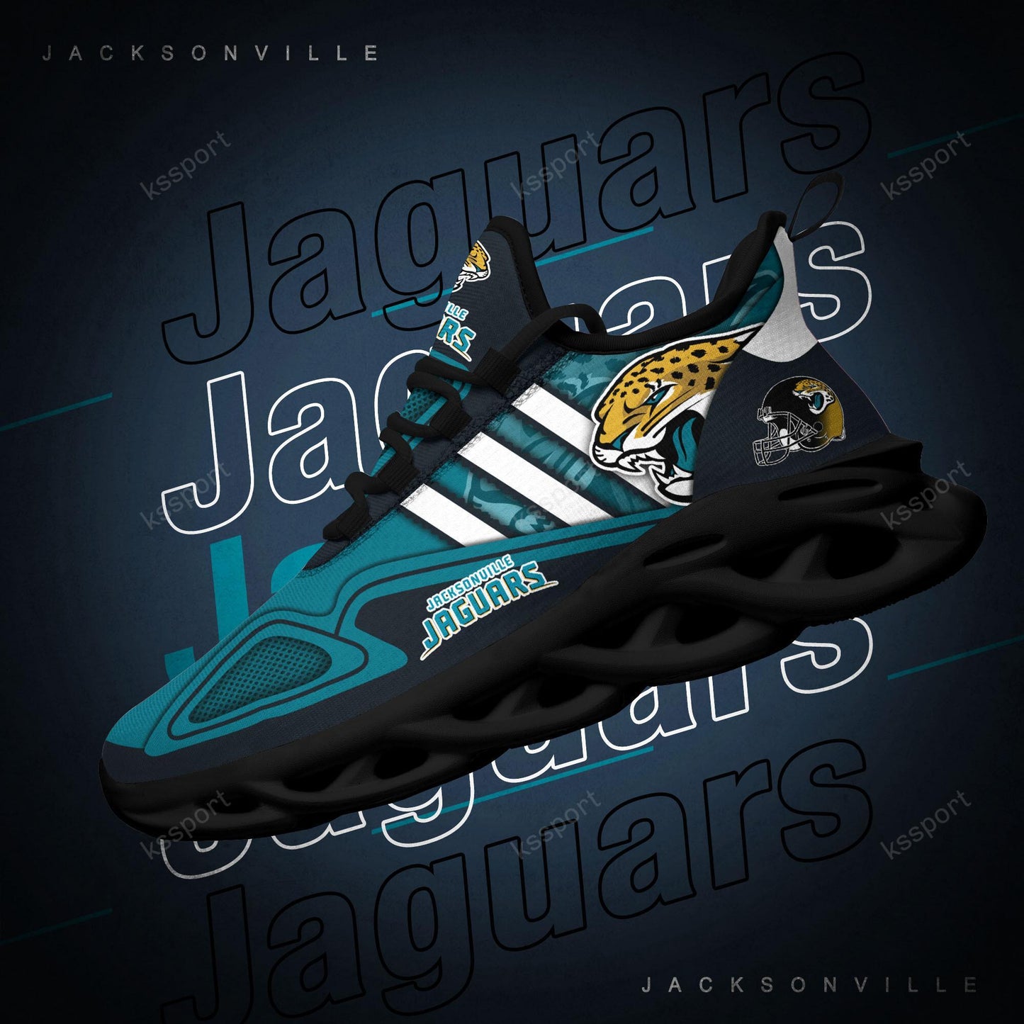 Ideafootwear Jacksonville Jaguars Max Soul Shoes Sneakers For Men And Women