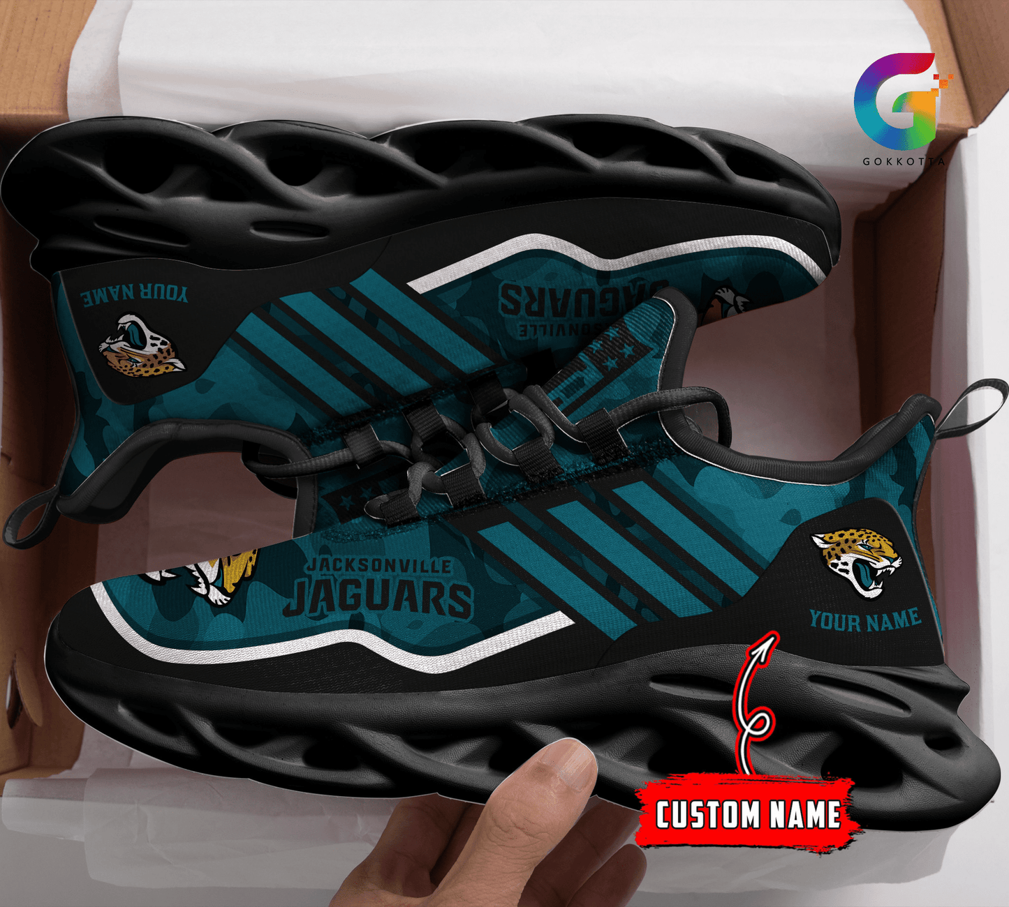Ideafootwear Jacksonville Jaguars Max Soul Shoes Sneakers For Men And Women
