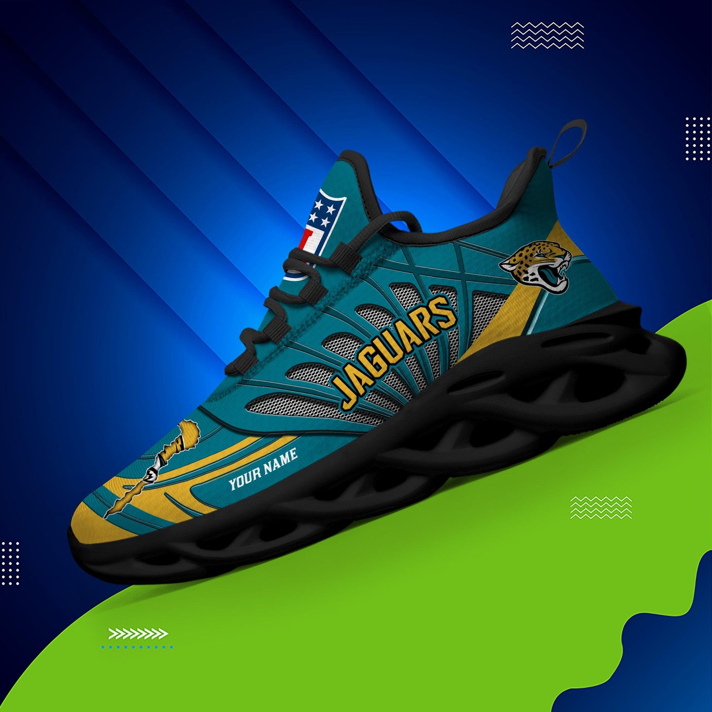 Ideafootwear Jacksonville Jaguars Max Soul Shoes Sneakers For Men And Women