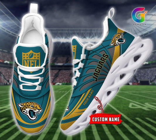 Ideafootwear Jacksonville Jaguars Max Soul Shoes Sneakers For Men And Women