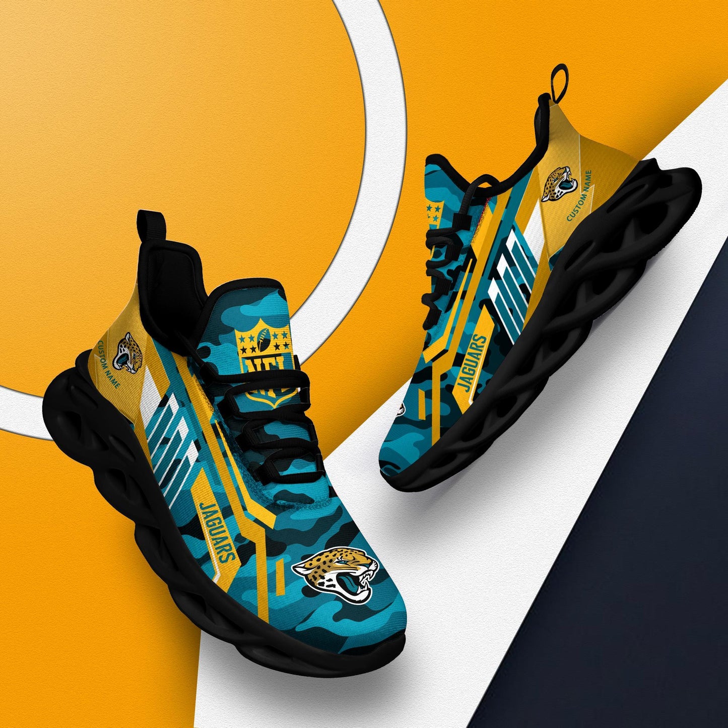 Ideafootwear Jacksonville Jaguars Max Soul Shoes Sneakers For Men And Women