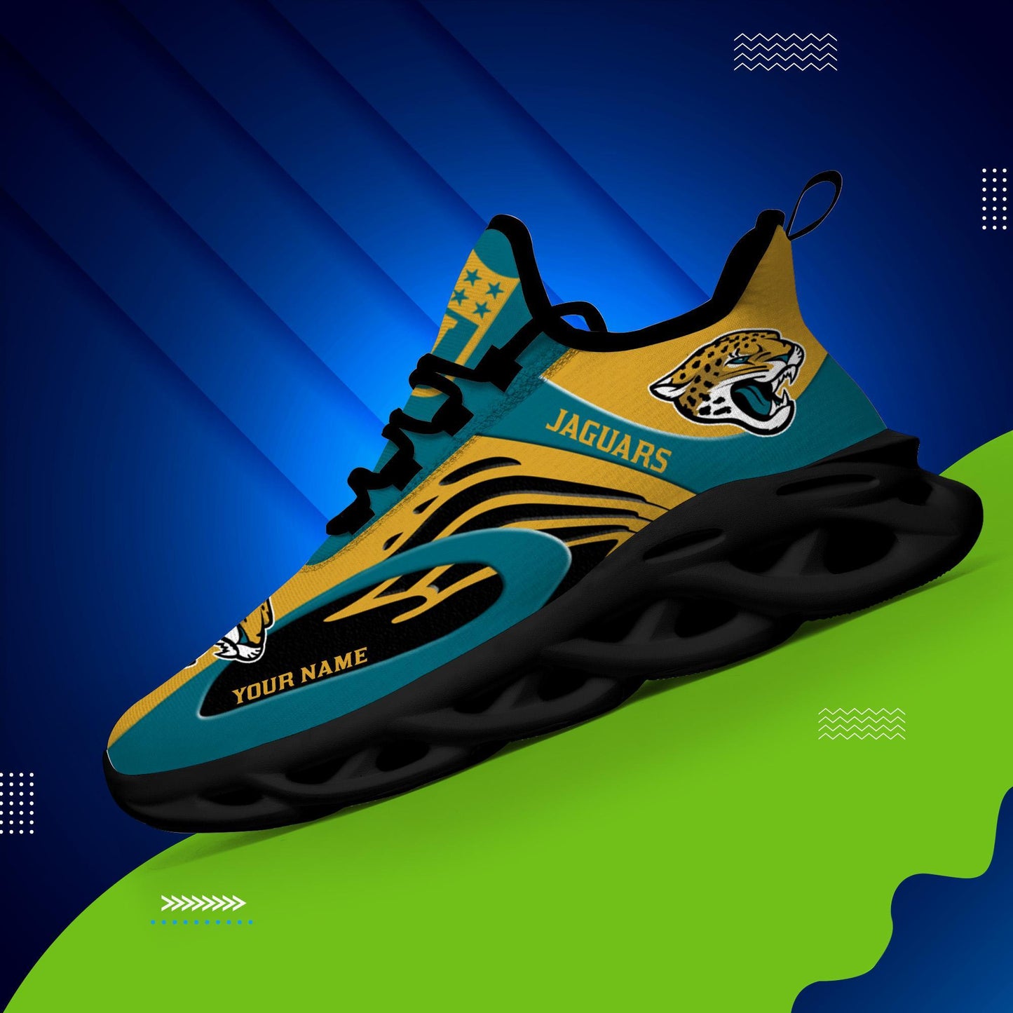 Ideafootwear Jacksonville Jaguars Max Soul Shoes Sneakers For Men And Women
