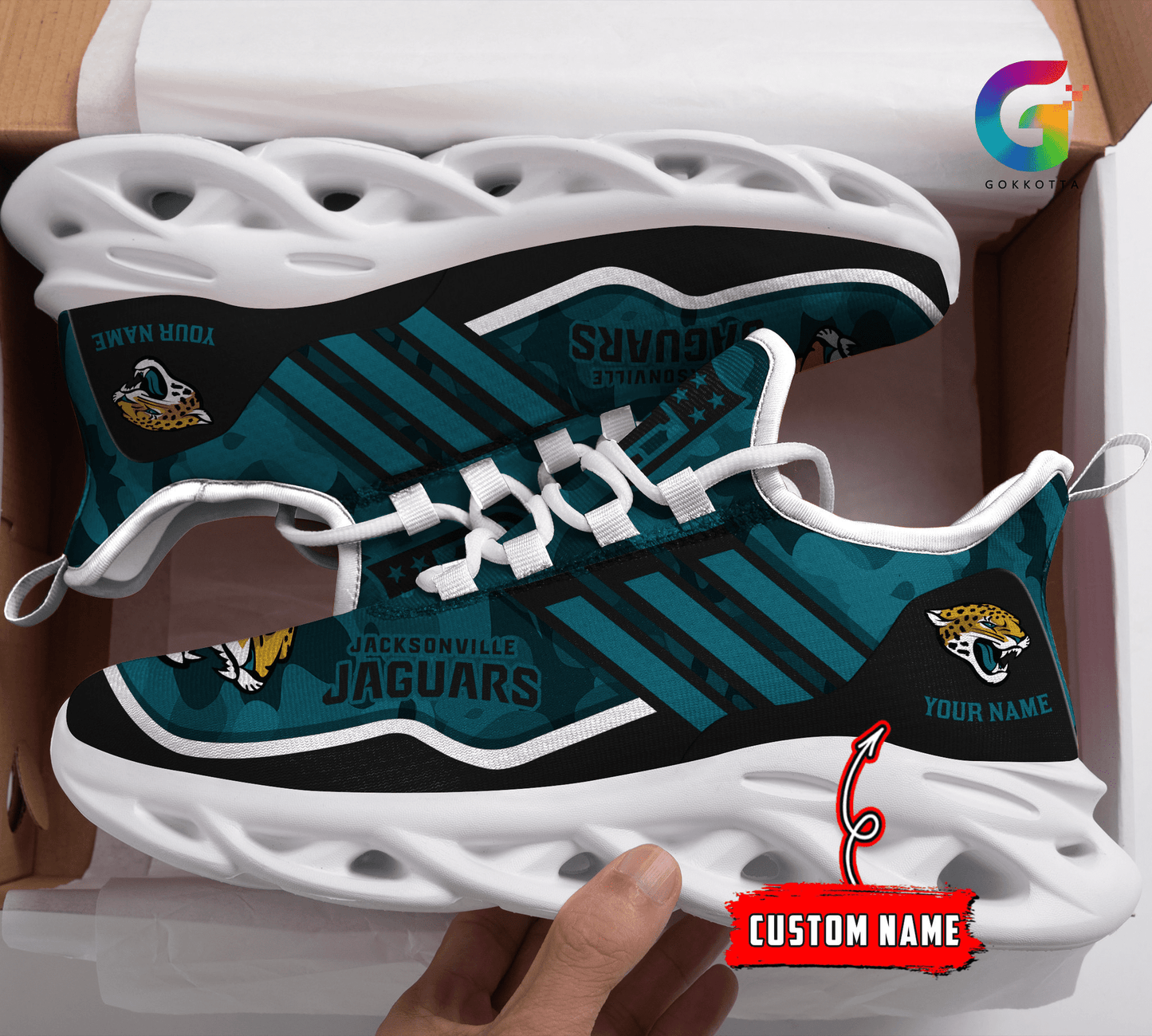 Ideafootwear Jacksonville Jaguars Max Soul Shoes Sneakers For Men And Women