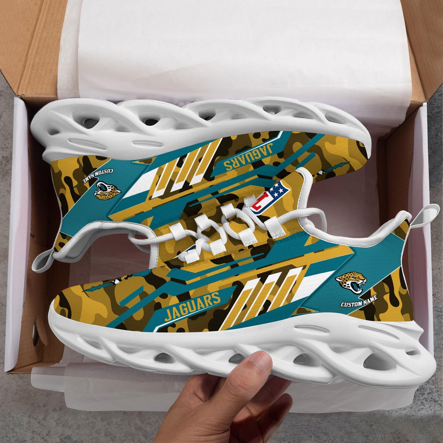 Ideafootwear Jacksonville Jaguars Max Soul Shoes Sneakers For Men And Women