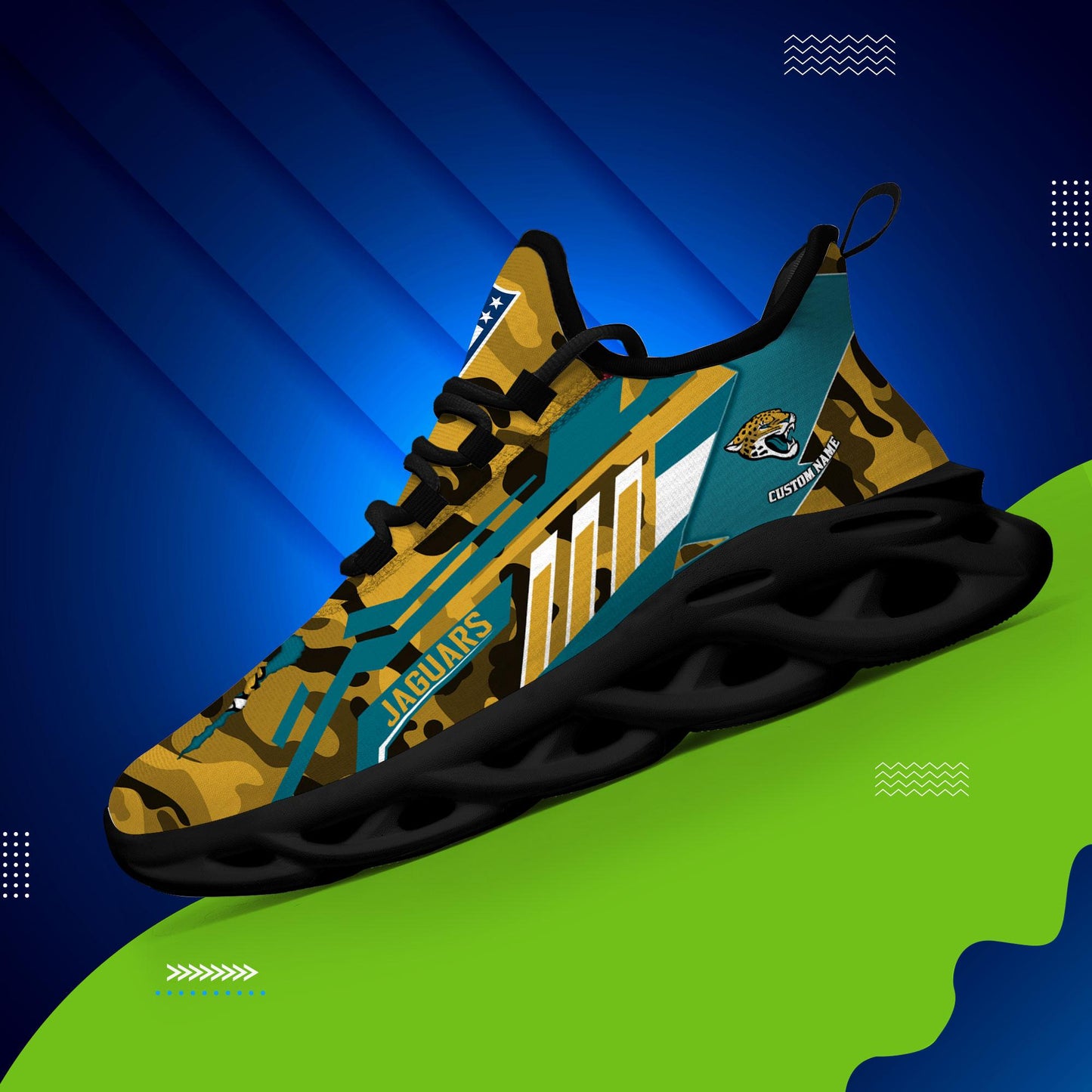 Ideafootwear Jacksonville Jaguars Max Soul Shoes Sneakers For Men And Women