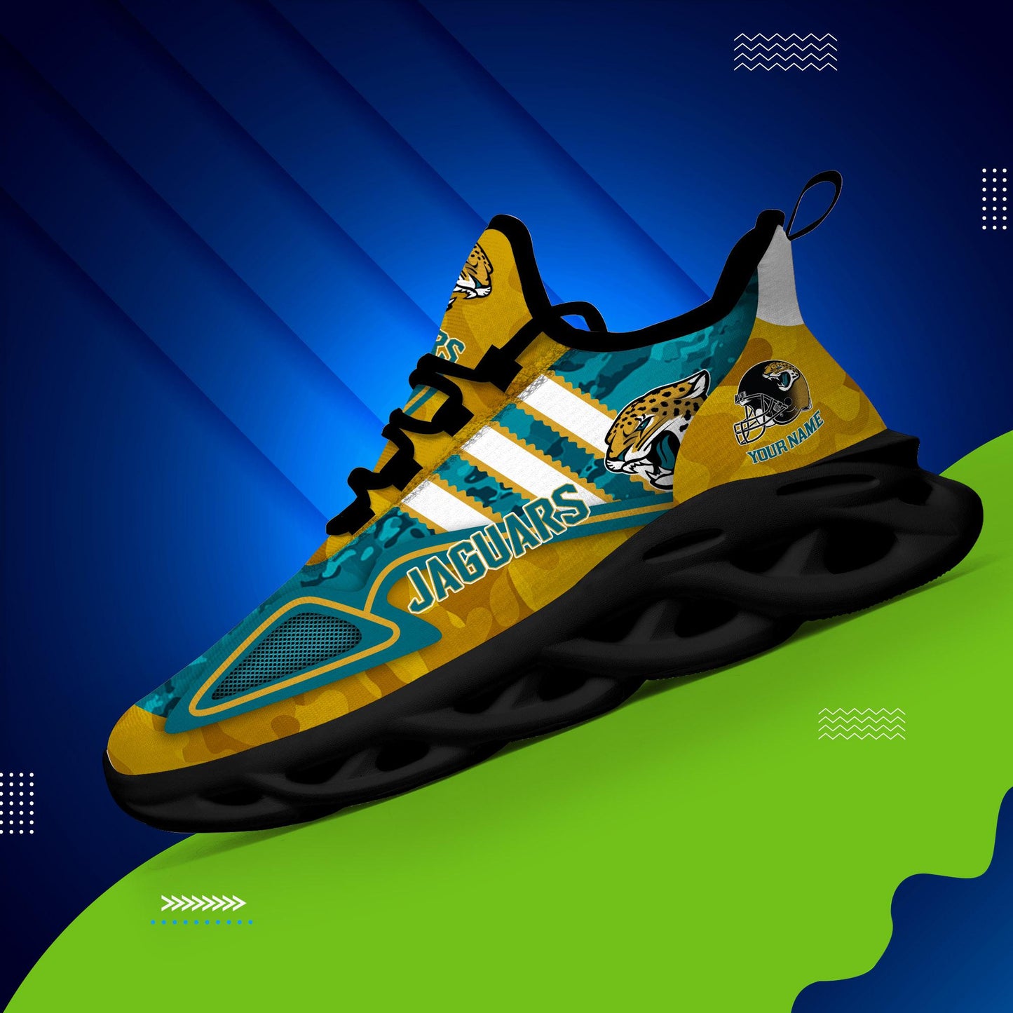 Ideafootwear Jacksonville Jaguars Max Soul Shoes Sneakers For Men And Women
