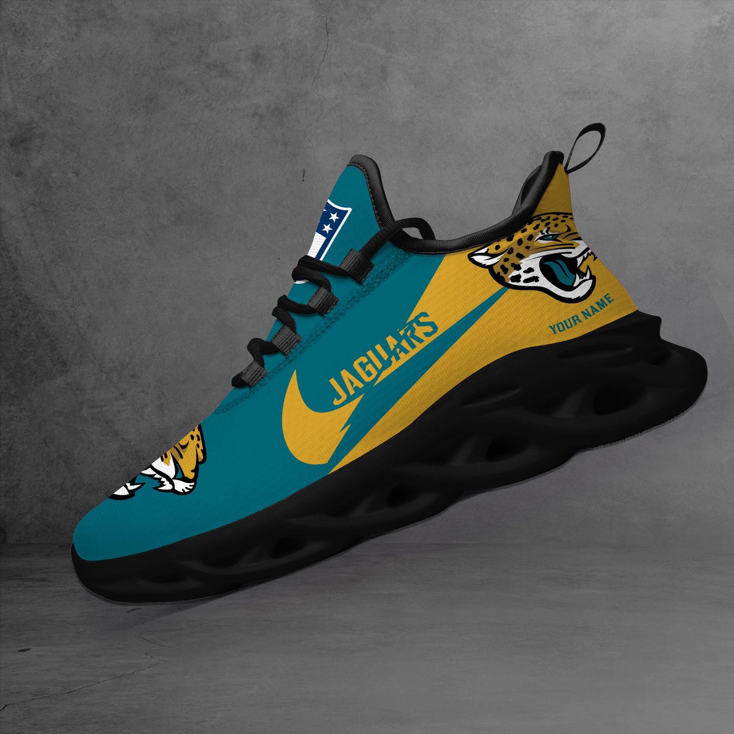 Ideafootwear Jacksonville Jaguars Max Soul Shoes Sneakers For Men And Women