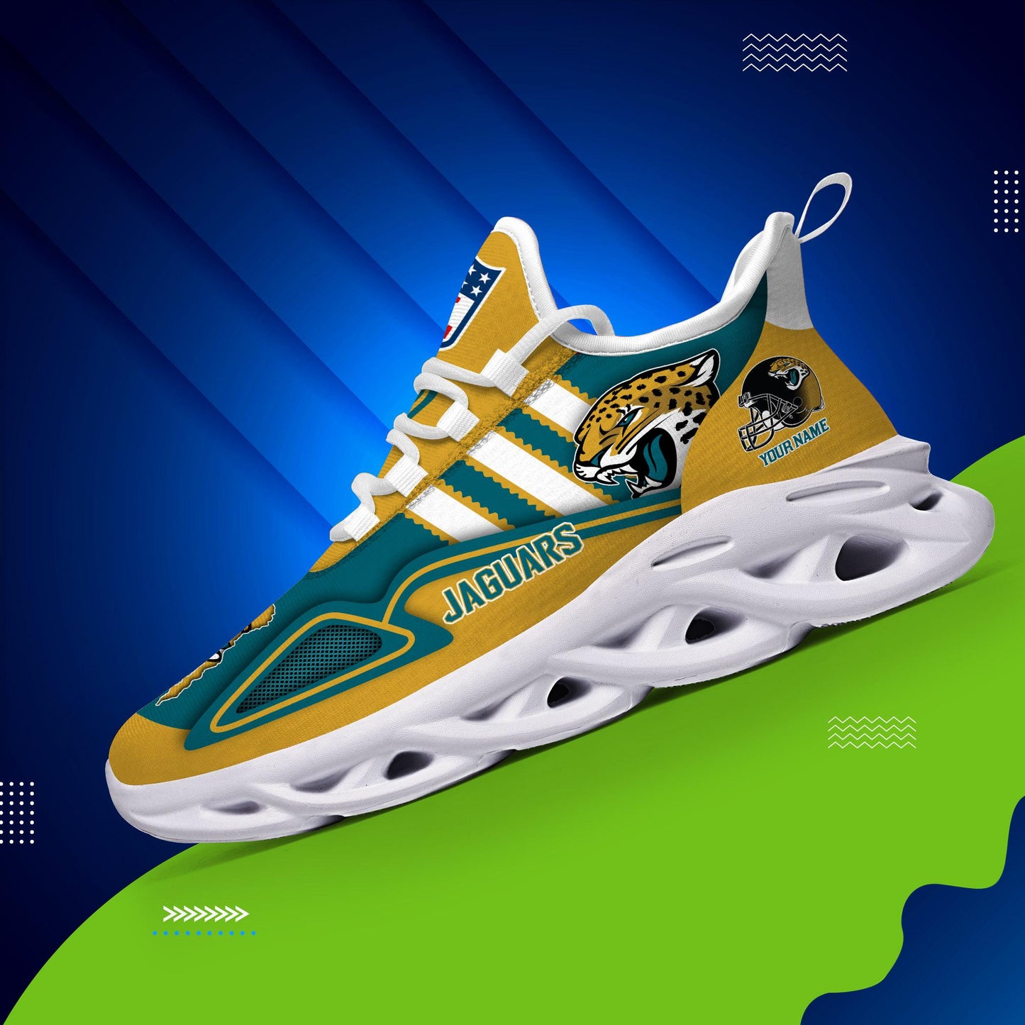 Ideafootwear Jacksonville Jaguars Max Soul Shoes Sneakers For Men And Women