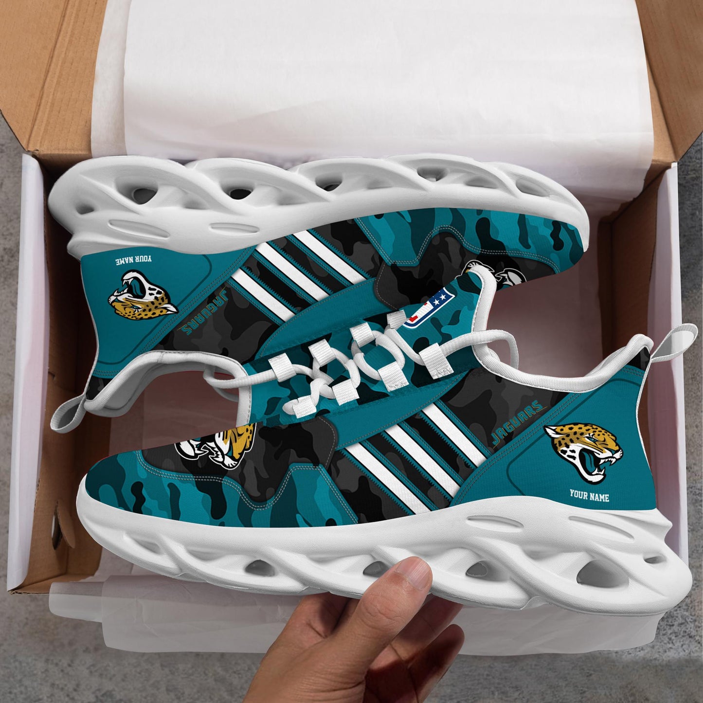 Ideafootwear Jacksonville Jaguars Max Soul Shoes Sneakers For Men And Women