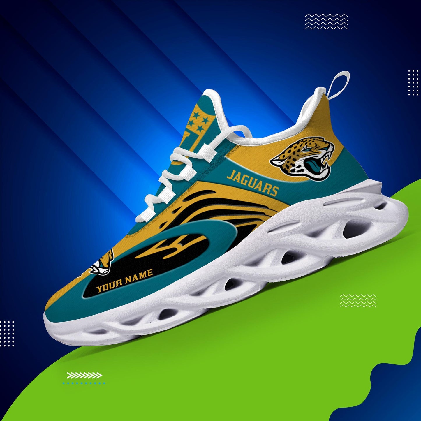Ideafootwear Jacksonville Jaguars Max Soul Shoes Sneakers For Men And Women