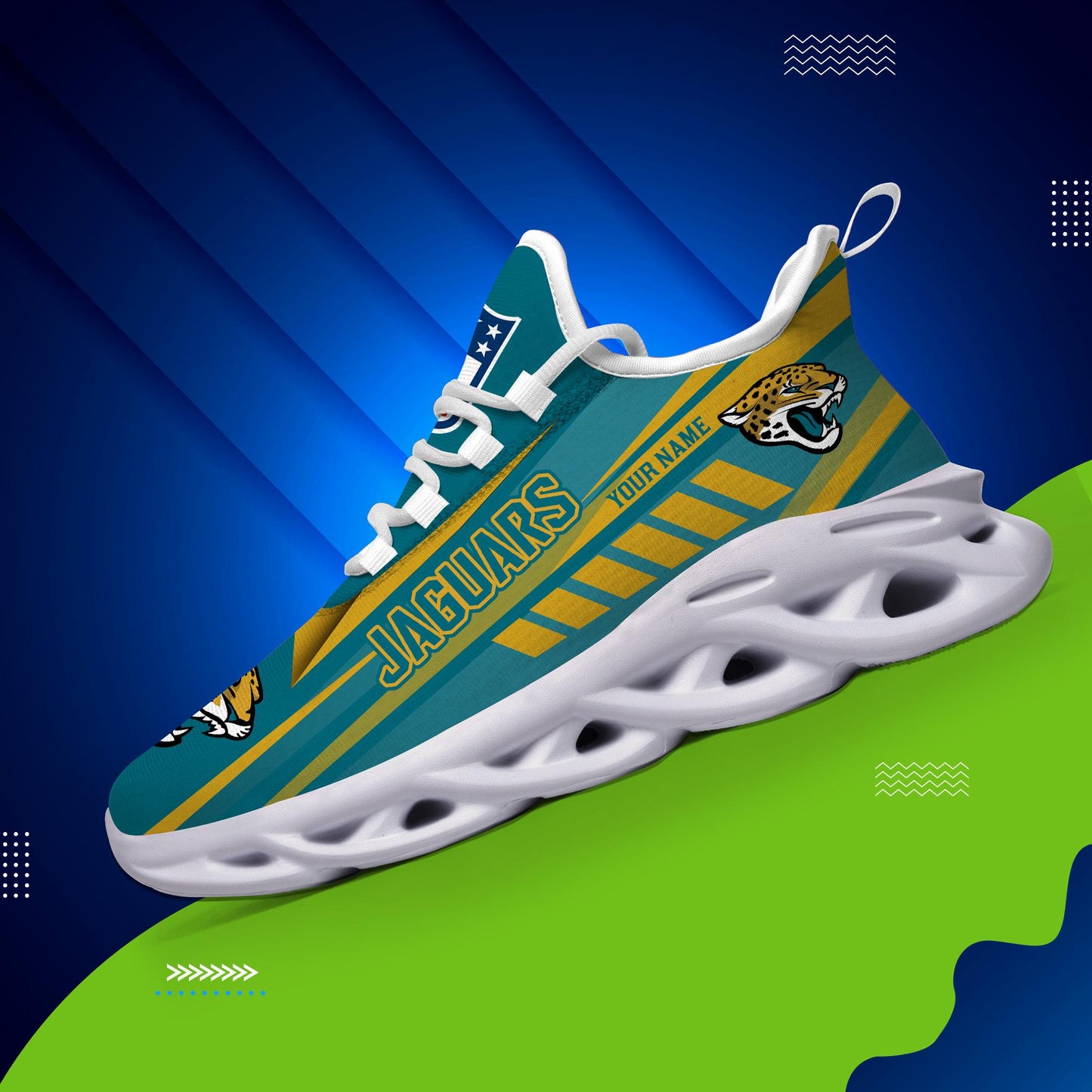 Ideafootwear Jacksonville Jaguars Max Soul Shoes Sneakers For Men And Women