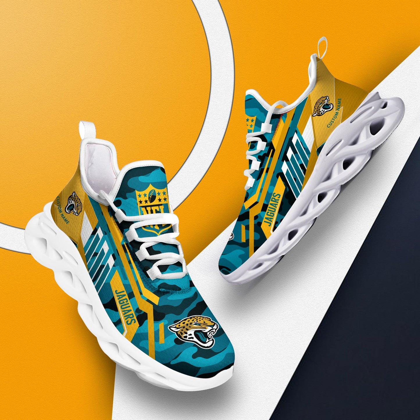 Ideafootwear Jacksonville Jaguars Max Soul Shoes Sneakers For Men And Women