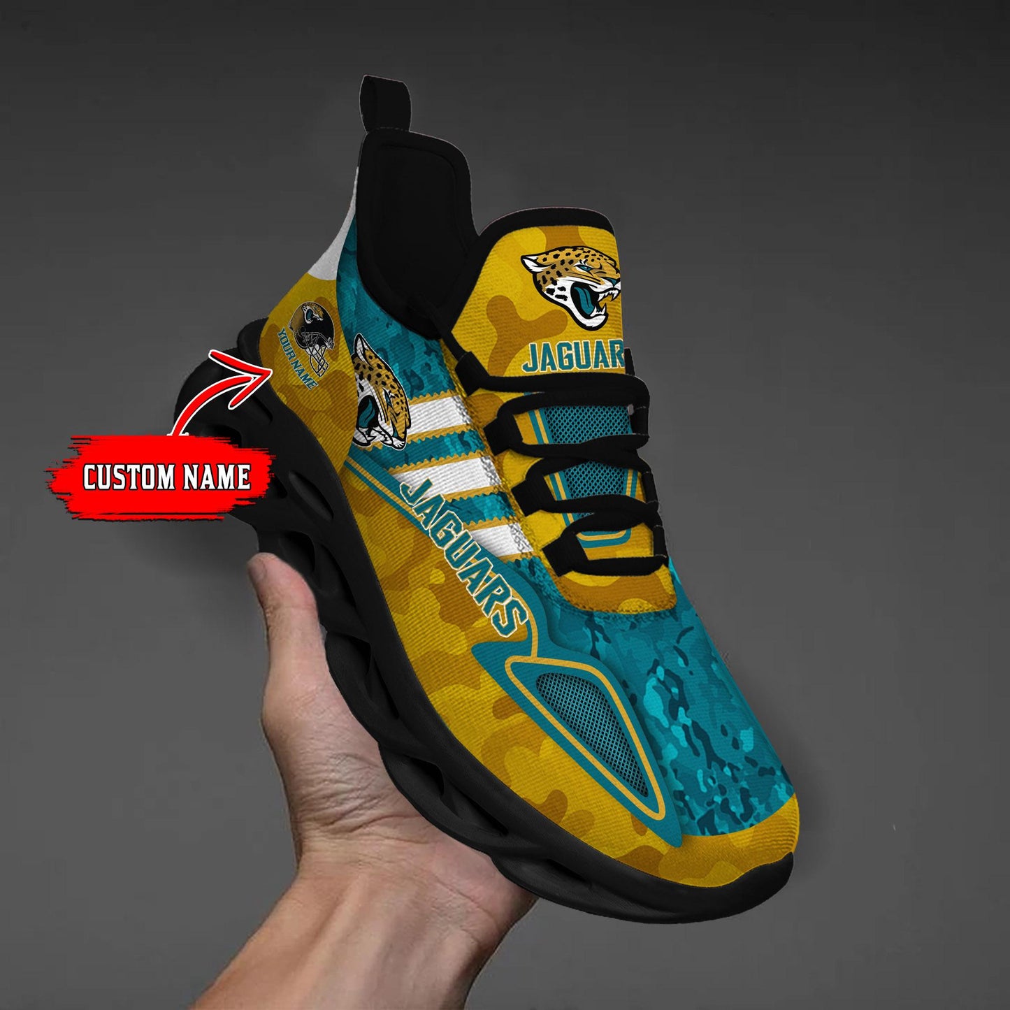 Ideafootwear Jacksonville Jaguars Max Soul Shoes Sneakers For Men And Women