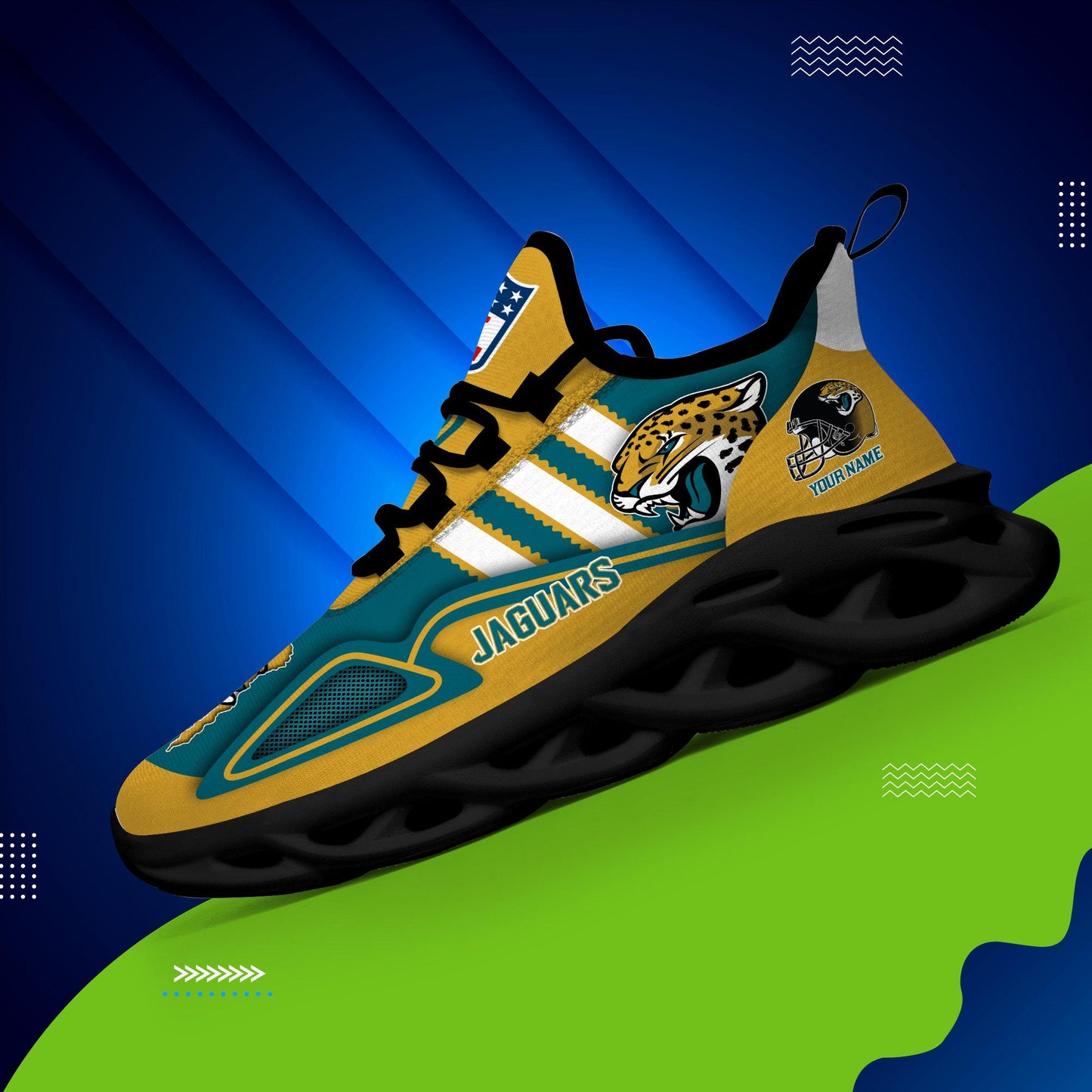 Ideafootwear Jacksonville Jaguars Max Soul Shoes Sneakers For Men And Women