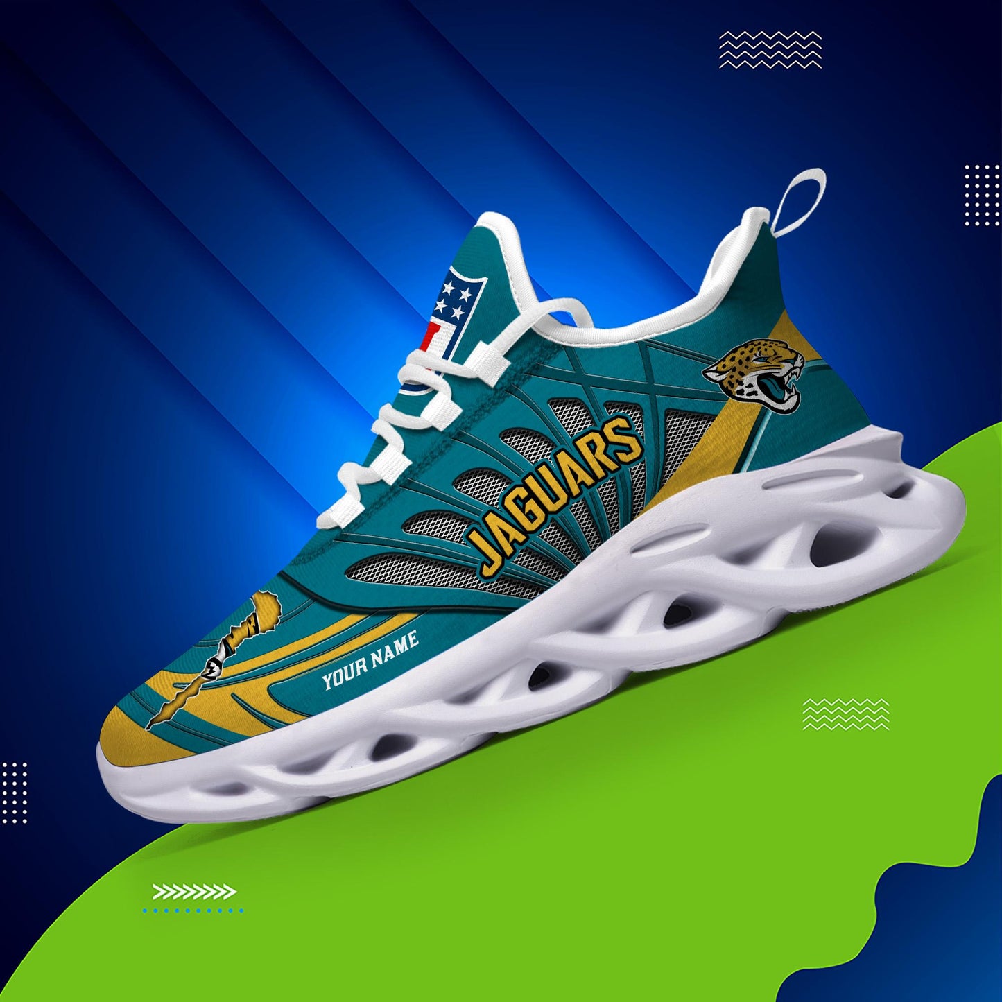 Ideafootwear Jacksonville Jaguars Max Soul Shoes Sneakers For Men And Women