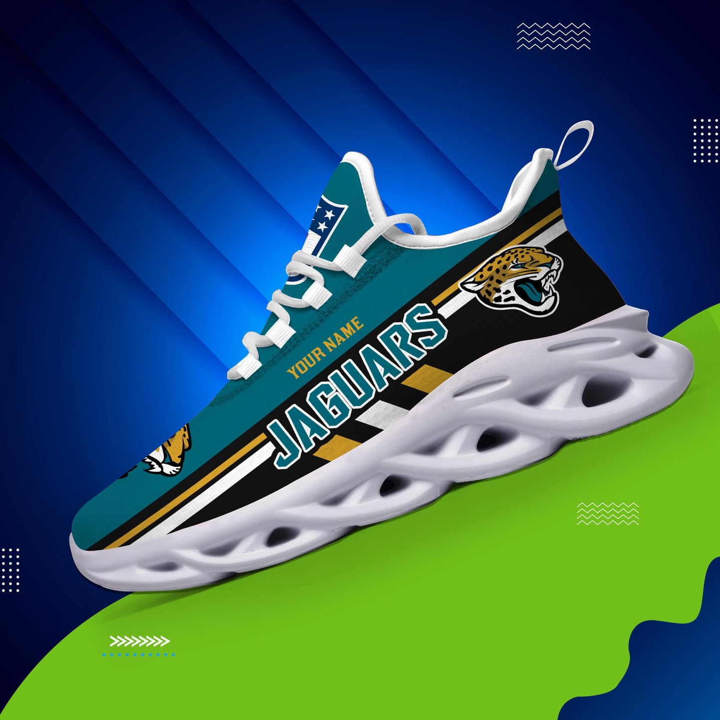 Ideafootwear Jacksonville Jaguars Max Soul Shoes Sneakers For Men And Women