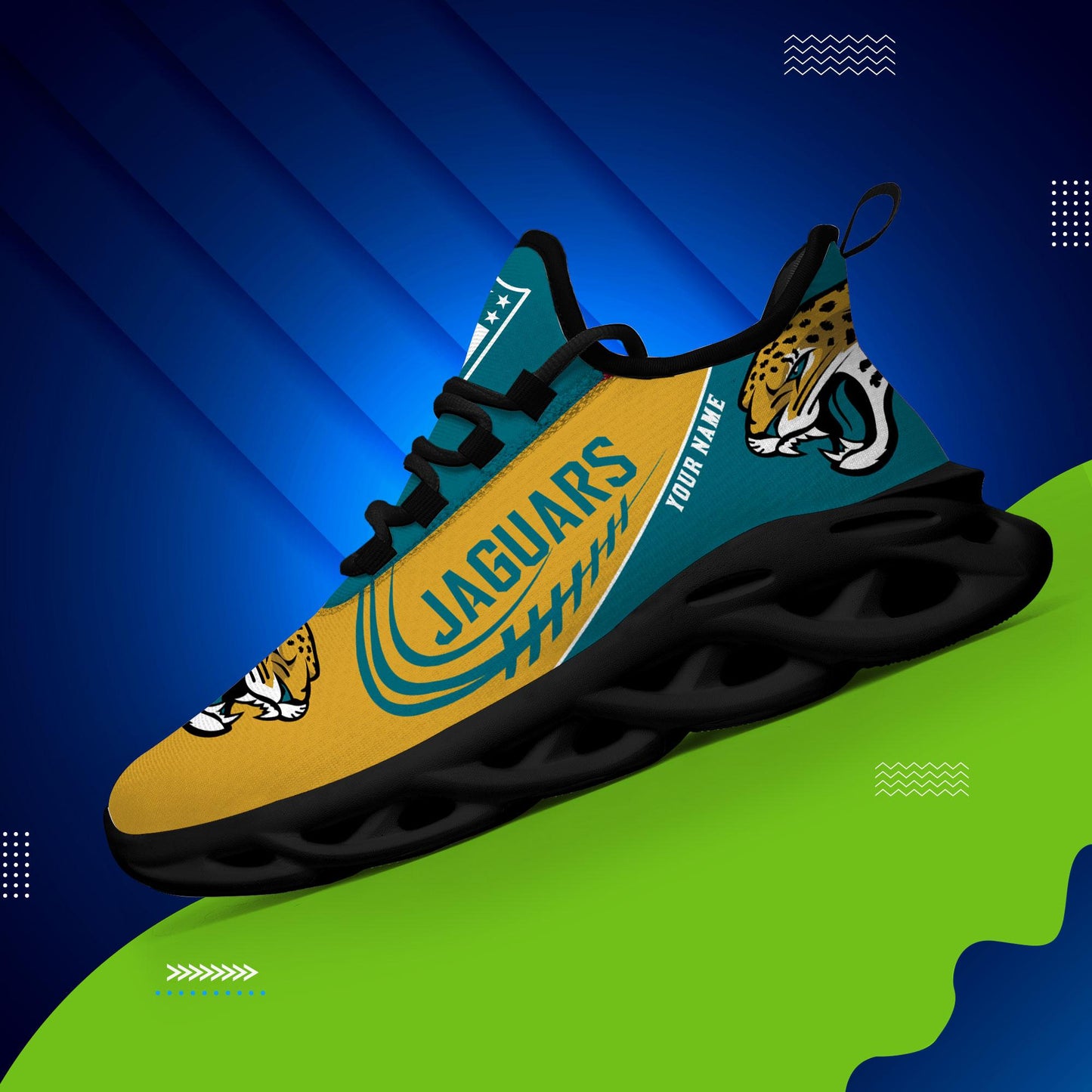 Ideafootwear Jacksonville Jaguars Max Soul Shoes Sneakers For Men And Women