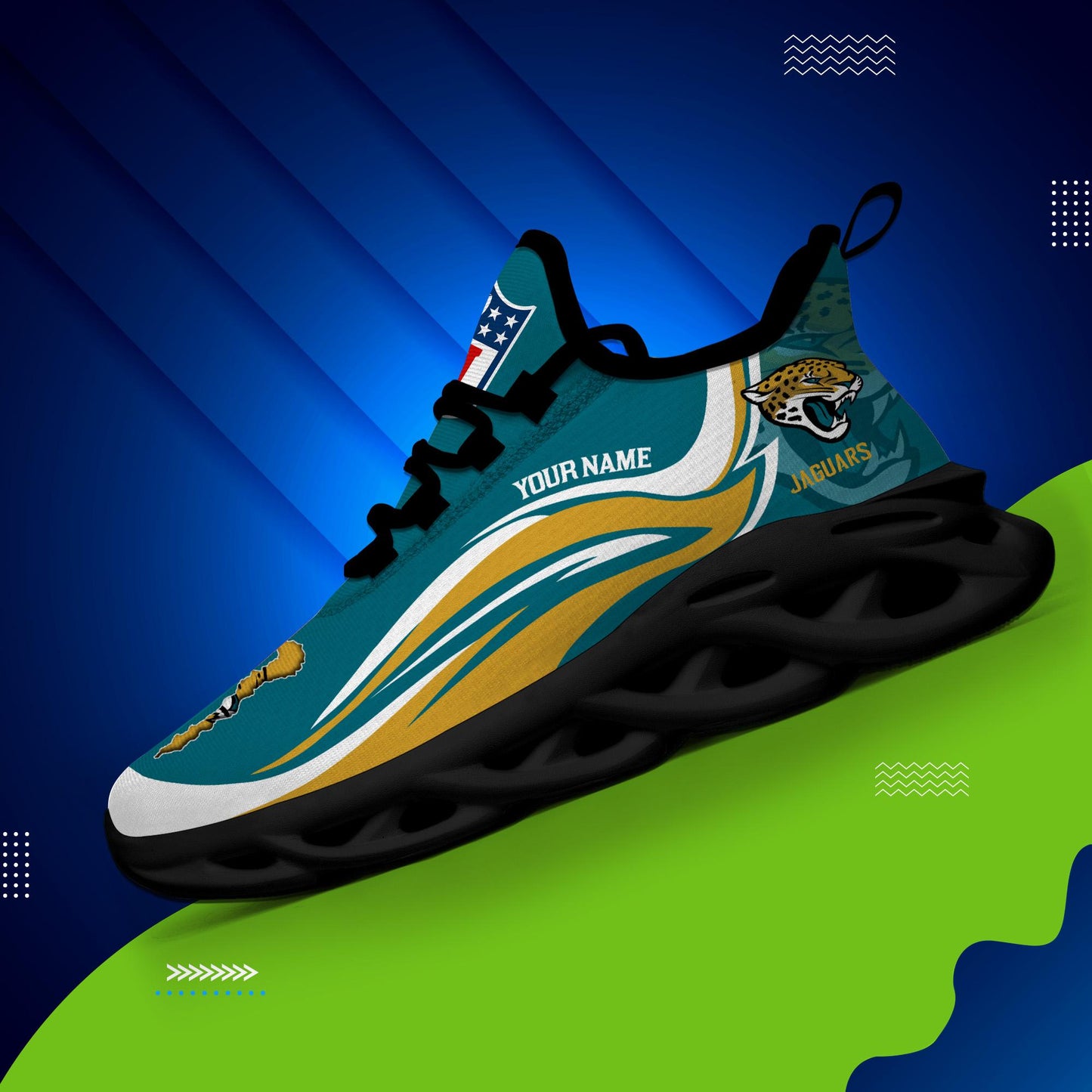 Ideafootwear Jacksonville Jaguars Max Soul Shoes Sneakers For Men And Women