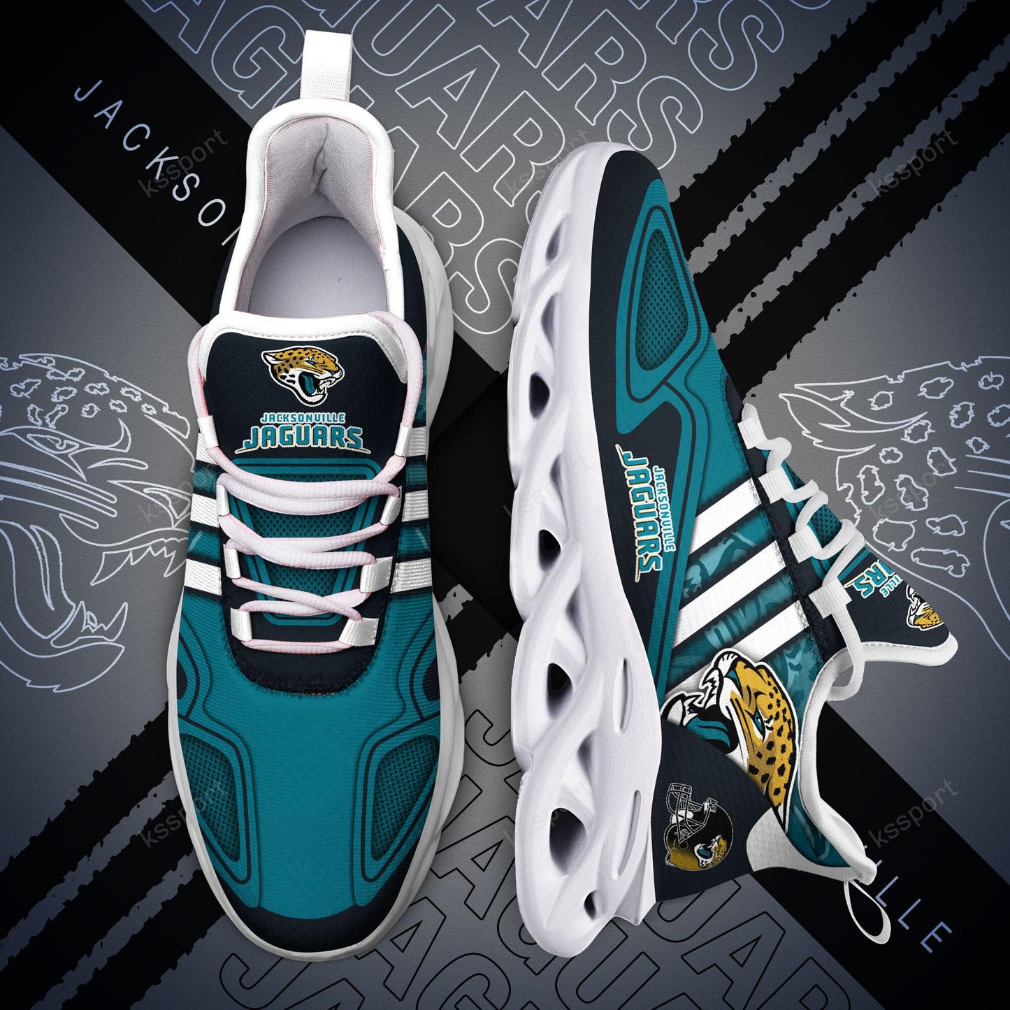 Ideafootwear Jacksonville Jaguars Max Soul Shoes Sneakers For Men And Women