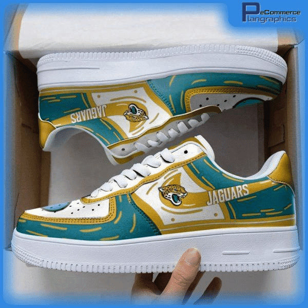 Ideafootwear Jacksonville Jaguars NFL Air Low-Top Sneakers Shoes For Men And Women