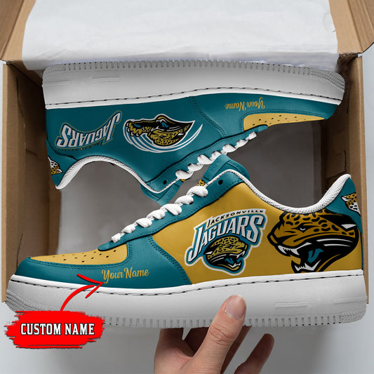 Ideafootwear Jacksonville Jaguars NFL Air Low-Top Sneakers Shoes For Men And Women