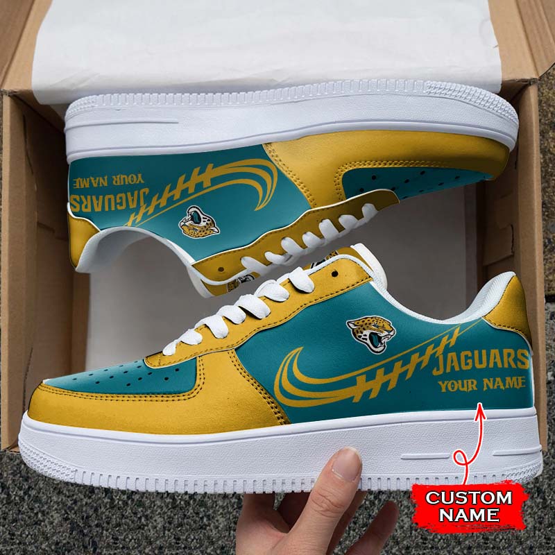 Ideafootwear Jacksonville Jaguars NFL Air Low-Top Sneakers Shoes For Men And Women