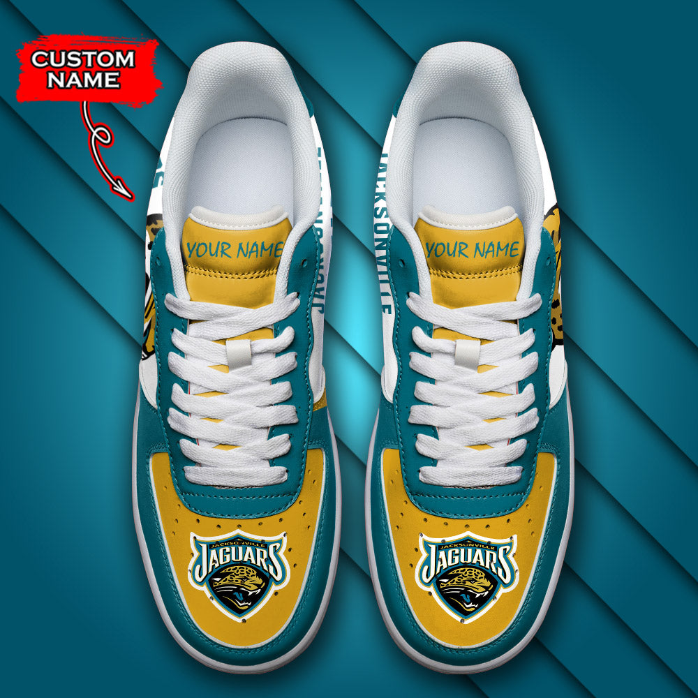 Ideafootwear Jacksonville Jaguars NFL Air Low-Top Sneakers Shoes For Men And Women