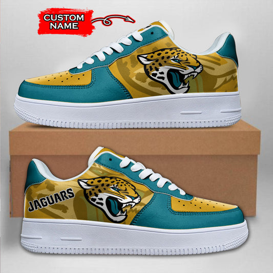 Ideafootwear Jacksonville Jaguars NFL Air Low-Top Sneakers Shoes For Men And Women