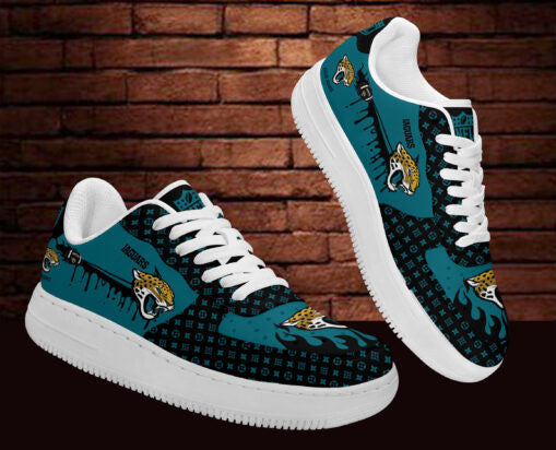 Ideafootwear Jacksonville Jaguars NFL Air Low-Top Sneakers Shoes For Men And Women