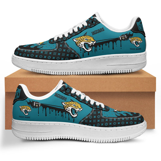Ideafootwear Jacksonville Jaguars NFL Air Low-Top Sneakers Shoes For Men And Women